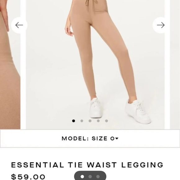 Good American Essential Tie Waist Cotton Legging - Picture 2 of 4